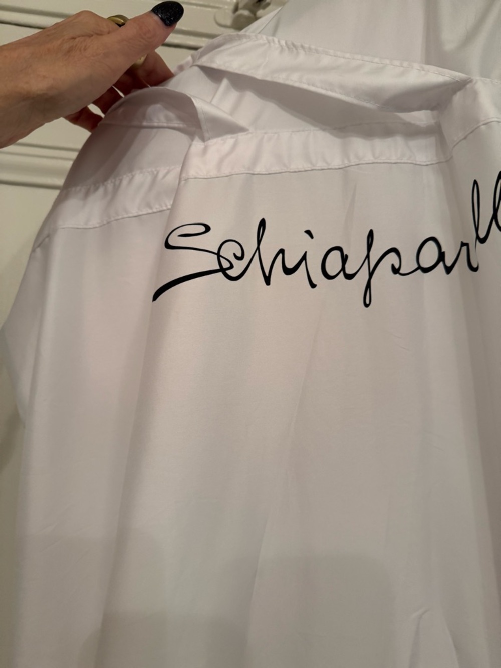 Schiaparelli White Garment Bag Travel Bag - Signature Script